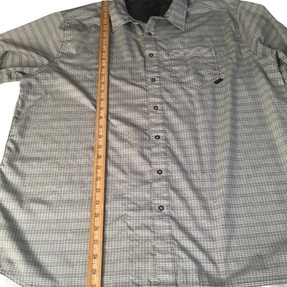 5.11 Tactical Shirt Mens Extra Large Gray Plaid Short Sleeve Button Up Outdoor - Picture 11 of 13